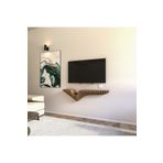 Barida Sanat Modern Ahşap Tv Ünitesi, Özel Tasarım Dekoratif Raf-tv Ünitesi 120 Cm Uzunluk