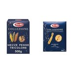 Barilla 500 gr Mezze Penne Tricolore Üç Renkli Kalem Makarna + 500 gr Casarecce Makarna