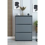 Barin Design 3 Raflı Ayakkabılık Düşer Kapak Kayar Kapak Vestiyer Portmanto Katlı Bölmeli Kapı Önü Modern - Beyaz