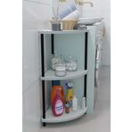 BARIN DESIGN Kompakt 3 Katlı Köşe Raf Modern Çok Amaçlı Raf Banyo, Çamaşır Odası Düzenleyici Şık Köşe Ünitesi