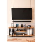 Barin Design Modern Tv Ünitesi Ahşap Raflı 2 Katlı Televizyon Sehpası Minimalist,dayanıklı, Fonksiyonel Tv Standı - Atlantik Çam