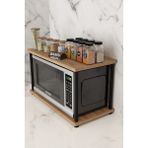 Barin Design Mutfak Tezgah Üstü Mikrodalga Rafı Çok Amaçlı Düzenleyici Organizer Stand Raf Sistemleri Baharatlık - Atlantik Çam