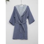 Barine Cocoon Pamuk Muslin Çocuk Bornozu Lacivert - İndigo - 24 - 36 Ay