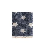 Barine Cuddling Star 4 Kat Müslin Lacivert Bebek Battaniyesi 75 X 145 Cm