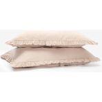 Barine Frill Fırfırlı Keten Karışımlı 2'li Yastık Kılıfı Kum Beji - 50 x 70 cm