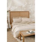 Barine Haze Özel İplikli 4 Kat Muslin Yatak Örtüsü Krem - Siyah - Beyaz - 240 x 260 cm