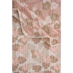 Barine Hibisküs Jakarlı 4 Katlı Müslin Pamuk Koltuk Şalı, Battaniye 130x170 cm