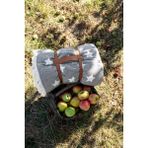Barine Taşıma Kemerli Peluş Kaplı Çift Yüzlü Yıldız Jakarlı Koltuk Şalı / Battaniye Gri - 130 x 170 cm