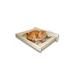 Barış Dizayn Doğal ahşap duvara monte kedi hamağı kedi yatağı kedi hamak 10KG (45cm x 35cm)