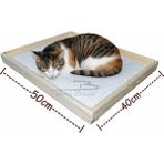 Barış Dizayn Doğal Ahşap Ortopedik Wellsoft Peluş Kedi Yatağı Yer Yatağı 40X50CM (2 Renk) - Bej - Taş Rengi