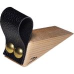 Barış Dizayn Premium Bej(Krem) Deri Kapı Altlığı Kapı Stoperi Stopper Kapı Durdurucu (1 Adet) - Siyah