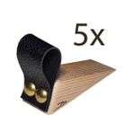 Barış Dizayn Premium Siyah Deri Kapı Altlığı Kapı Stoperi Stopper Kapı Durdurucu (5li Paket)