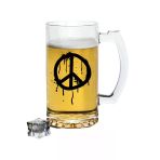 Barış Sembollü Bira Bardağı - Bira Bardak