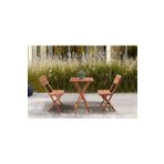 BarışAhşap Balkon Bahçe Mutfak 3'lü Bistro Set 2 Sandalye 1 Masa Hediye Minderli
