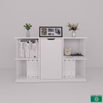 Barisbo Design Kitaplık, Dosyalık Çok Amaçlı Açık Raflı Dolap - Beyaz