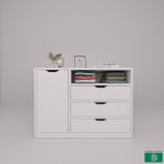 Barisbo Design Şifonyer Kapaklı Çekmeceli Çok Amaçlı - Beyaz