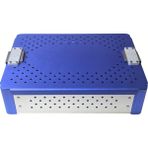 Barishan Barışhan Medikal 24X17X5.5CM Çim Matsız Mavi Yüksek Kaliteli Alüminyum Alaşımlı Cerrahi Alet Sterilizasyon ve Depolama Kutusu - 1 Adet - Çok Renkli