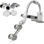 Barishan Barışhan Medikal Dr. Kim Dental 5W Gri Renkli Işıklı Kafa Lambalı 2.5x Büyüteç Binocular Loupe 5W Işıklı Cerrahi ve Dental LED Aydınlatmalı Büyüteç - 1 Adet