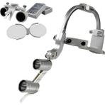 Barishan Barışhan Medikal Dr. Kim Dental 5W Gri Renkli Işıklı Kafa Lambalı 3.5x Büyüteç Binocular Loupe 5W Işıklı Cerrahi ve Dental LED Aydınlatmalı Büyüteç - 1 Adet