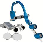 Barishan Barışhan Medikal Dr. Kim Dental 5w Mavi Renkli Işıklı Kafa Lambalı 3.5X Büyüteç Binocular Loupe 5W Işıklı Cerrahi ve Dental LED Aydınlatmalı Büyüteç - 1 Adet
