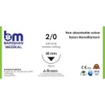 Barishan Barışhan Medikal Mikrocerrahi Ipek Dikiş Iğne Iplik Eğitim Materyali 2/0 3/8 (Daire) 75 cm Keskin Gövde Tek Iğne - Çok Renkli - 75cm - yok