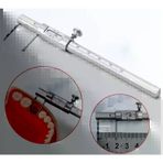 Barışhan Medikal Diş Ortodonti Sürgülü Kumpas 0-80mm Diş İmplant Ölçüm Ölçer Paslanmaz Çelik Çift Ölçekli Ölçüm Kumpas Dental Eğitim Materyali