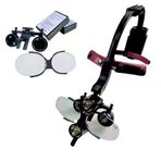 Barışhan Medikal Dr. Kim Dental 5w Siyah Renkli Işıklı Kafa Lambalı 3.5X Büyüteç Binocular Loupe 5W Işıklı Cerrahi ve Dental LED Aydınlatmalı Büyüteç
