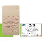 Barışhan Medikal Edulaparoskopi Cerrah Dikiş Seti-1 Silikon Ped 19X9CM ve 2/0 Keskin Iğne Iplik
