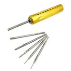 Barışhan Medikal Gold 7 Parça Ortopedik Kemik Tornavida Seti Çift Başlık Torx Yıldız/Altıgen Hızlı Kavrama Kolu Ortopedik Tornavidalar Eğitim Materyali