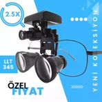Barışhan Medikal HiperLupa LT345 Sabit Büyüteç Gözlük TTL 2.5X Siyah 5W Led Lambal İnce Çerçeve Dental Loupe Gözlük Çantalı