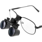 Barışhan Medikal Hiperlupa ST345 Ince Çerçeve Cerrahi Loupes Büyüteç Gözlük 2.5X420 Siyah Değişken Pupil Mesafeli