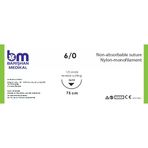 Barışhan Medikal MikroTurCU Tekli Dikiş İğne İplik 6/0 Ters Keskin 3X10 1/2 Keskin Gövde Tek İğne Mikrocerrahi Eğitim Materyali
