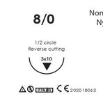 Barışhan Medikal MikroTurCU Tekli Dikiş İğne İplik 8/0 Ters Keskin 1/2 3X10 Keskin Gövde Çift İğne Mikrocerrahi Eğitim Materyali