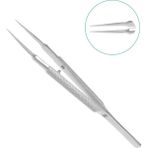 Barışhan Medikal Ven Lümen Açıcı Mikro Ince Penset Dişsiz 11.5 cm Yuvarlak Sap Eğitim Materyali - Gri - 11.5cm