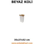 Barışkan Taşıma Kolisi Beyaz 35X27X52 cm Kraft, Hacimli Eşya Kutusu 10 Adet