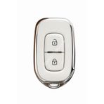 Barkas Elektronik Dacia Duster Logan Sandero Dokker Lodgy Sustasız Nano Anahtar Kılıfı Beyaz Gümüş