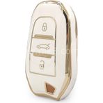 Barkas Elektronik Opel Astra L Corsa F Mokka B Grandland Zafira Vivaro Crossland Keyless Go Nano Anahtar Kılıfı 3 Buton Beyaz