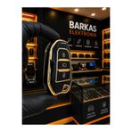 BARKAS ELEKTRONİK Peugeot 208 308 408 508 2008 3008 5008 Far Göstergeli Smart Nano Anahtar Kılıfı Siyah Gold