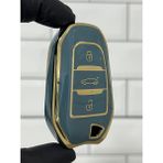 Barkas Elektronik Peugeot 208 308 408 508 2008 3008 5008 Smart Nano Anahtar Kılıfı Gri