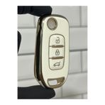 Barkas Elektronik Renault Clio 5 Megane 4 Captur Kadjar Symbol Sustalı Nano Anahtar Kılıfı 3 Buton Beyaz