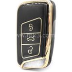 Barkas Elektronik Skoda Superb Kodiaq Keyless Go Nano Anahtar Kılıfı 3 Buton Siyah
