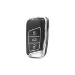Barkas Elektronik Skoda Superb Kodiaq Keyless Go Nano Anahtar Koruma Kılıfı Siyah Gümüş