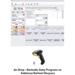 Barkod Satış Sistemi & Market Programı & Kablosuz Barkod Okuyucu - Siyah