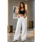 barlu Agnes Kadın Yüksek Bel Geniş Bol Paça Esnek Salaş Rahat Palazzo Denim Kot Pantolon
