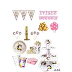 BARN MEMBERS 16 Kişilik Unicorn Parti Seti Ekonomik Set Konfeti