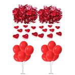 BARN MEMBERS Tealight Kalpli Mum 50 Adet Balon Standı Kuru Gül Konsept Set