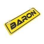 Baron Yazılı Sarı Dekor Plaka Vantuzlu Cam Süsü