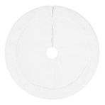 BaronHong Elf motifli ve çizgili bacaklı Noel ağacı eteği, masa için kadifeden Noel ağacı halısı, ağaç eteği, Noel dekorasyonu, Noel çiftliği (beyaz, 80 cm)