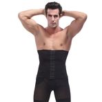 BaronHong Erkek Shapewear 3 Sıra Kanca Karın Kontrolü Zayıflama Bandı