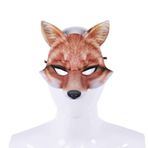 BaronHong Half Face Cosplay Kostümü Fox Maskeleri Çocuklar Yetişkinler için Karnaval Partisi (Sarı, M)